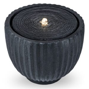 stone-sphere-water-fountain-white-background-product stone sphere water fountain with LED lights gray ball fountain white background
