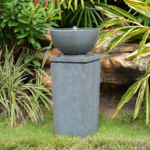 35.5 inch zen bowl water fountain outdoor bird bath fountain for garden patio porch minimalist design